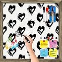 ArtzFolio Valentine Hearts D2 | Framed Magnetic Dry Erase White Board | Includes Magnet Buttons &amp; Markers | Antique Golden Frame | 24 x 24 inch (61 x 61 cms)