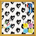 ArtzFolio Valentine Hearts D2 | Framed Magnetic Dry Erase White Board | Includes Magnet Buttons &amp; Markers | Golden Frame | 24 x 24 inch (61 x 61 cms)