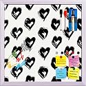ArtzFolio Valentine Hearts D2 | Framed Magnetic Dry Erase White Board | Includes Magnet Buttons &amp; Markers | White Frame | 24 x 24 inch (61 x 61 cms)