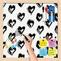 ArtzFolio Valentine Hearts D2 | Framed Magnetic Dry Erase White Board | Includes Magnet Buttons &amp; Markers | Natural Brown Frame | 20 x 20 inch (51 x 51 cms)