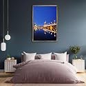ArtzFolio Vienna &amp; The Danube River | Canvas Painting for Bedroom &amp; Living Room | Antique Golden Frame | 12 x 18 inch (30 x 46 cms)