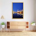 ArtzFolio Vienna &amp; The Danube River | Canvas Painting for Bedroom &amp; Living Room | Golden Frame | 20 x 30 inch (51 x 76 cms)