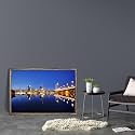 ArtzFolio Vienna &amp; The Danube River | Canvas Painting for Bedroom &amp; Living Room | Antique Golden Frame | 36 x 24 inch (91 x 61 cms)