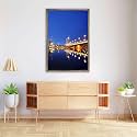 ArtzFolio Vienna &amp; The Danube River | Canvas Painting for Bedroom &amp; Living Room | Antique Golden Frame | 16 x 24 inch (41 x 61 cms)