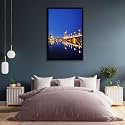 ArtzFolio Vienna &amp; The Danube River | Canvas Painting for Bedroom &amp; Living Room | Black Frame | 24 x 36 inch (61 x 91 cms)