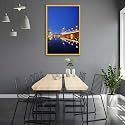 ArtzFolio Vienna &amp; The Danube River | Canvas Painting for Bedroom &amp; Living Room | Golden Frame | 16 x 24 inch (41 x 61 cms)