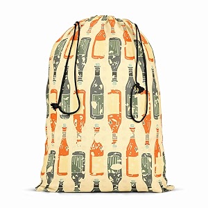 artzfolio wine  reusable sack bag  bag for gym storage vegetable amp travel