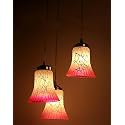 Arus 3 Light Pendent Ceiling Lamp Chandlers (Pink, 3)