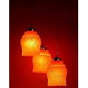 Arus 3 Light Pendent Orange Color Ceiling Lamp Chandeliers (13)