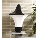 Arus Antique Design Water Proof Cone Shaped Black Outdoor Gate Lamp for Home (Black-White, Pack of 1 Lamp)
