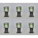 Arus Antique Design Water Proof Cube Shaped Outdoor Gate Lamp for Home (Silver, Pack of 6 Lamp)