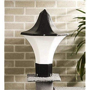 arus antique design waterproof cone shaped black outdoor gate light for home black-white pack of 1 light