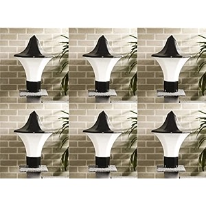 arus antique design waterproof cone shaped black outdoor gate lamp for home black-white pack of 6 lamp