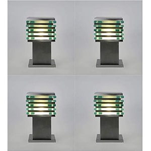 arus antique design waterproof cube shaped outdoor gate light for home silver pack of 4 light