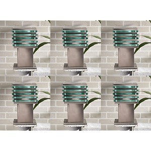 arus antique design waterproof cube shaped outdoor gate light for home silver pack of 6 light