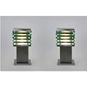 Arus Antique Design Waterproof Cube Shaped Outdoor Gate Light for Home (Silver, Pack of 2 Light)