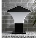 Arus Antique Modern Design Waterproof Cone Shaped Outdoor Pillar Gate Light for Home and Apartments (Black-White, Pack of 1 Lamp)