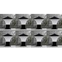 Arus Antique Modern Design Waterproof Cone Shaped Outdoor Pillar Gate Light for Home and Apartments (Black-White, Pack of 8 Lamp)