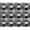 Arus Antique Modern Design Waterproof Cone Shaped Outdoor Pillar Gate Light for Home and Apartments (Black-White, Pack of 12 Lamp)