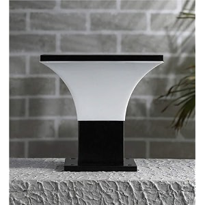 arus exterior design water proof cone shaped outdoor pillar gate light for home and apartments black-white pack of 1 lamp