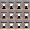 Arus Exterior Design Water Proof Cone Shaped Outdoor Pillar Gate Light for Home and Apartments (Black-White, Pack of 12 Lamp)
