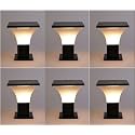 Arus Exterior Design Water Proof Cone Shaped Outdoor Pillar Gate Light for Home and Apartments (Black-White, Pack of 6 Lamp)