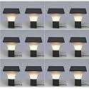 Arus Exterior Design Water Proof Cone Shaped Outdoor Pillar Gate Light for Home and Apartments (Grey-White, Pack of 12 Lamp)