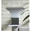 Arus Exterior Design Water Proof Cone Shaped Outdoor Pillar Gate Light for Home and Apartments (Grey-White, Pack of 1 Lamp)