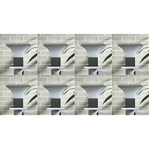 arus exterior design waterproof cone shaped outdoor pillar gate light for home and apartments grey-white pack of 8 lamp