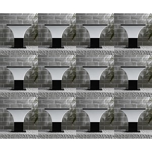 arus exterior design waterproof cone shaped outdoor pillar gate light for home and apartments black-white pack of 12 light