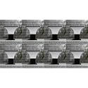 Arus Exterior Design Waterproof Cone Shaped Outdoor Pillar Gate Light for Home and Apartments (Black-White, Pack of 8 Light)