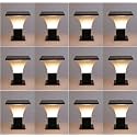 Arus Exterior Design Waterproof Cone Shaped Outdoor Pillar Gate Light for Home and Apartments (Black-White, Pack of 12 Lamp)