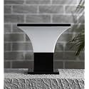Arus Exterior Design Waterproof Cone Shaped Outdoor Pillar Gate Light for Home and Apartments (Black-White, Pack of 1 Light)