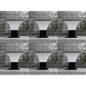 Arus Exterior Design Waterproof Cone Shaped Outdoor Pillar Gate Light for Home and Apartments (Black-White, Pack of 6 Lamp)