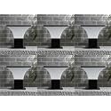 Arus Exterior Design Waterproof Cone Shaped Outdoor Pillar Gate Light for Home and Apartments (Black-White, Pack of 6 Light)
