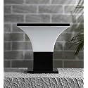 Arus Exterior Design Waterproof Cone Shaped Outdoor Pillar Gate Light for Home and Apartments (Black-White, Pack of 1 Lamp)
