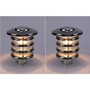 arus metal antique design water proof ring shaped silver outdoor gate light for home silver-transparent pack of 2 lamp