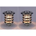 Arus Metal Antique Design Water Proof Ring Shaped Silver Outdoor Gate Light for Home (Silver-Transparent, Pack of 2 Lamp)