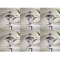 Arus Metal Antique Design Waterproof Cone Shaped Silver Outdoor Gate Light for Home (Silver-Transparent, Pack of 6 Light)