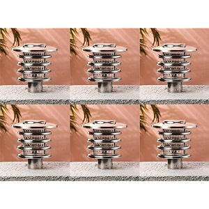 arus metal antique design waterproof ring shaped silver outdoor gate light for home silver-transparent pack of 6 light