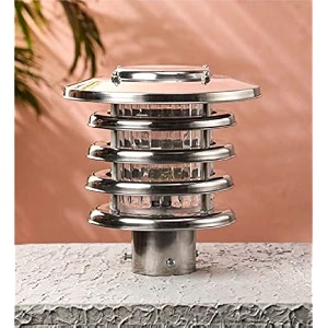 arus metal antique design waterproof ring shaped silver outdoor gate light for home silver-transparent pack of 1 light