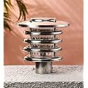 Arus Metal Antique Design Waterproof Ring Shaped Silver Outdoor Gate Light for Home (Silver-Transparent, Pack of 4 Lamp)
