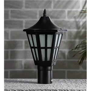 arus metal exterior antique design waterproof cone shaped black outdoor gate lamp for home black pack of 1 lamp