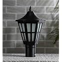 Arus Metal Exterior Antique Design Waterproof Cone Shaped Black Outdoor Gate Light for Home (Black, Pack of 1 Light)