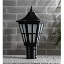 Arus Metal Exterior Antique Design Waterproof Cone Shaped Black Outdoor Gate Lamp for Home (Black, Pack of 1 Lamp)