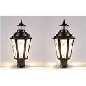 Arus Metal Exterior Design Water Proof Cone Shaped Gardener Gate Light for Home and Apartments (Black, Pack of 2 Lamp)