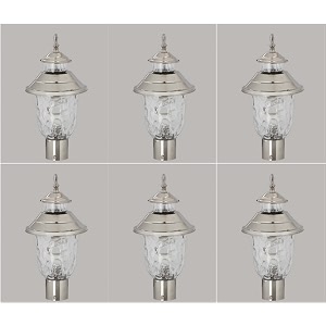 arus metal exterior design waterproof cone shaped outdoor gate light for home and apartments silver pack of 6 lamp
