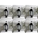 Arus Metal Exterior Design Waterproof Cone Shaped Black Gate Lamp for Home (Black, Pack of 6 Lamp)