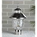 Arus Metal Exterior Design Waterproof Cone Shaped Outdoor Gate Light for Home and Apartments (Silver, Pack of 1 Light)