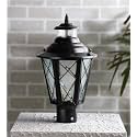 Arus Metal Exterior Design Waterproof Cone Shaped Gardener Gate Light for Home and Apartments (Black, Pack of 1 Light)